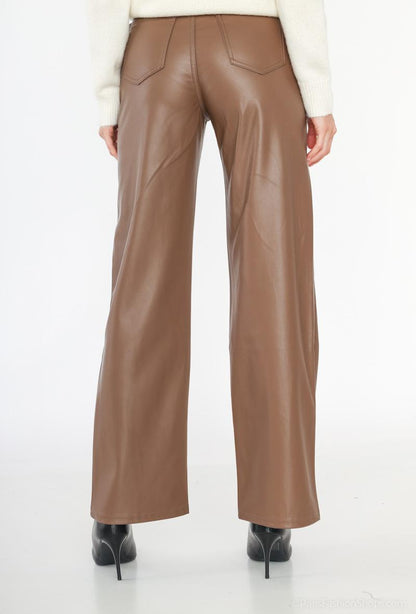 LEATHERLOOK JEANS (BRUIN)